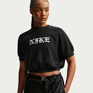 Nike Sportswear Women's Loose Short-Sleeve French Terry Crew-Neck